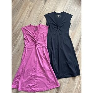 Lot Of 2 Patagonia Women's Bandha Dresses Twist Front Y2K Granola Organic